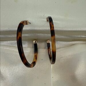 Ralph Lauren Tortoise Shell Hoop Earrings
Bought at Macys 
See photo to show